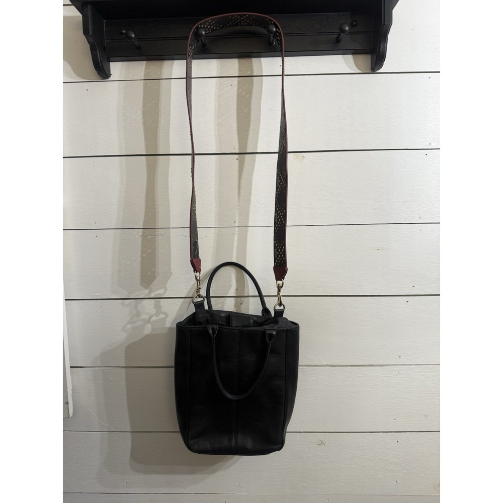 Hobo International‎ Vintage Leather Tote Shoulder Bag Black Crossbody